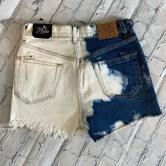PRPS High Waisted Denim Shorts - Picture 2 of 5